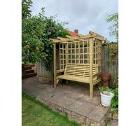 Churnet Valley Garden Furniture Churnet Valley Beatrice Arbour Sits 3, Brown