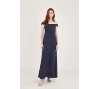 Beatrice Crepe Bardot Maxi Dress Blue Monsoon Blue 8