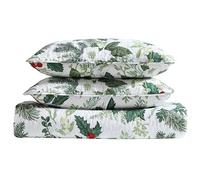 Beatrice Home Fashions Bedding Set, Polyester, Green, White, Red, Full/Queen