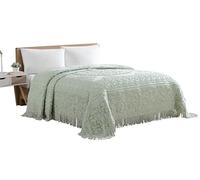 Beatrice Home Fashions Bedspread, Cotton, Sage, Twin