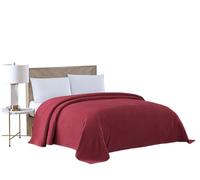Beatrice Home Fashions Channel Chenille Bedspread, Twin, Burgundy