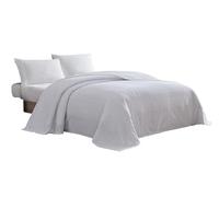 Beatrice Home Fashions Channel Chenille Bedspread, Twin, White