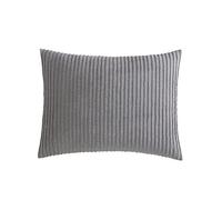Beatrice Home Fashions Channel Chenille, Standard Sham, Gray