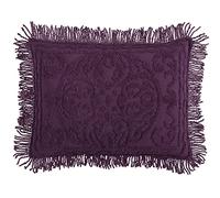 Beatrice Home Fashions Chenille Bedspread, Eggplant, Standard Sham