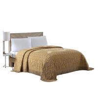 Beatrice Home Fashions Medallion Chenille Bedspread, King, Gold