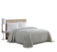 Beatrice Home Fashions Medallion Chenille Bedspread, King, Gray