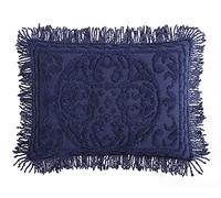 Beatrice Home Fashions Medallion Chenille Bedspread, King Sham, Navy