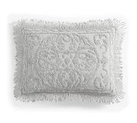 Beatrice Home Fashions Medallion Chenille Bedspread, Standard Sham, Gray