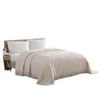 Beatrice Home Fashions Medallion Chenille Bedspread, Twin, Blush