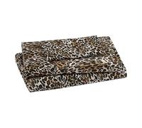 Beatrice Home Fashions Printed Microfiber Sheet Set, Soft Comfortable Easy Care, Includes 1 Fitted Sheet with 12" Deep Pockets, 1 Flat Sheet, Pillowcase, Twin, Zara Leopard