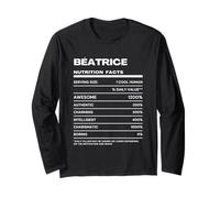 Béatrice Nutrition Facts Name Funny Long Sleeve T-Shirt
