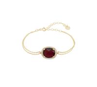 Beatrice Oval Gemstone Bracelet Gold Garnet Latelita Red One Size