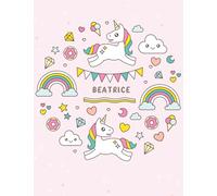 Beatrice: Unicorn Notebook Personal Name Wide Lined Rule Paper | Notebook The Notebook For Writing Journal or Diary Women & Girls Gift for Birthday, For Student | 162 Pages Size 8.5x11inch