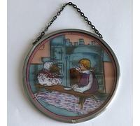 Beatrix Potter Decorative Hand Painted Stained Glass Window Sun Catcher/Roundel in a design Mrs Tiggywinkle design