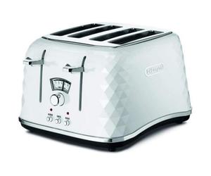 Beatrix Potter De'longhi Brillante 4-Slice Toaster With Crumb Tray Ctj4003W White