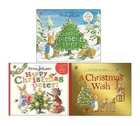 Beatrix Potter Peter Rabbit Collection 3 Books Set (The Christmas Present Hunt, Happy Christmas Peter, A Christmas Wish)