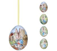 Beatrix Potter Peter Rabbit Hanging Egg-Shaped Tin | Trinket Tin - Easter Gifts