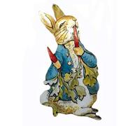 Beatrix Potter Peter Rabbit Plaque - Peter Rabbit Radishes - Wooden - BP5-P
