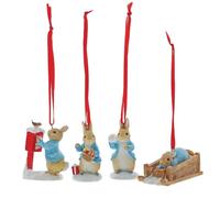 Beatrix Potter Set of 4 Peter Rabbit Hanging Ornaments A29927