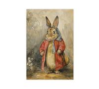 Beatrix Potter Style Art_ Whimsical Nursery（24） Canvas Poster Bedroom Decor Landscape Office Room Decor Gift 8" L X 12" W