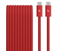 Beats 240W USB-C to USB-C Braided Cable, Fast-charging, Durable/Tangle-free, Compatible with Apple and Android Devices (3 m) - Rapid Red