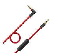 Beats Cord Replacement Audio Cable with in-line Microphone and Control for Beats by Dr Dre Headphones Solo Studio Pro Detox Wireless Mixr Executive Pill (Red/Black)