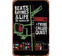 Beats Rhymes & Life: The Travels of A Tribe Called Quest Movie Poster Retro Metal tin Sign Halloween Tin Sign,Cave,Bar,Club, Home Wall Art Metal Tin Sign 8x12 inches