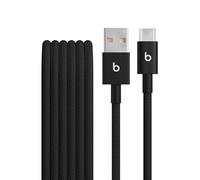Beats USB-A to USB-C Woven Cable, Fast Charging, Durable and Tangle-Free Design, Compatible Charger for Apple & Android Devices (1.5 m) - Bolt Black