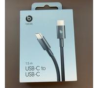 Beats USB-C to USB-C Woven Cable, Fast Charging, Durable/Tangle-Free, Compatible Charger for Apple & Android Devices (1.5 m) - Nitro Navy