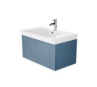 Beatsons Soho 800mm Wall Mounted 1 Drawer Unit with Ceramic Basin Colo Soho 800mm Wall Mounted 1 Drawer Unit with Ceramic Basin