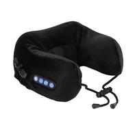 BEATYRABBIT Electric Neck Massager,Portable Heated Kneading Massage Cushion Pillow,Rechargeable Shoulder Neck U-Shaped Massage Shiatsu,for Pain Relief at Home,Car,Office,Travel Black