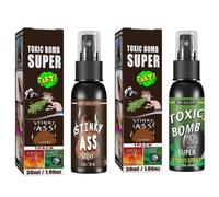 BEATYRABBIT Fart Spray, Fart Spray, Extremely Smelly, Prank Stink Spray, Hilarious Tool for Children and Adults, Extremely Long-Lasting Bad Odour-2PCS Poop Smell+Bomb Smell
