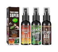 BEATYRABBIT Fart Spray, Fart Spray, Extremely Smelly, Prank Stink Spray, Hilarious Tool for Children and Adults, Extremely Long-Lasting Bad Odour-3PCS Poop+Hell+B/omb