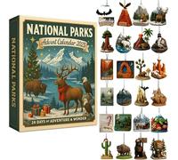 BEATYRABBIT National Parks Advent Calendar 2025, 24 Days Christmas Countdown Calendar with Collectible Ornaments of America’s National Parks, Wildlife & Landscapes, Gift for Nature Lovers & Families