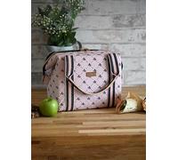 Beau & Elliot Monogram Candy Floss Convertible Lunch Bag Pink