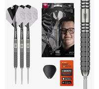 Target Darts Beau Greaves Steel Tip Dart Set, 25G | 90% Tungsten Darts, Pro Grip Dart Shafts & Pro UItra No.2 Flights, Swiss Points Silver & SP Tool Included | Player Edition Professional Dart Set