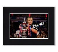Beau Greaves Signed 8x6 Inch Darts Mounted Photo With A Print Pre Printed Signature Which Would Make A Great Autograph Gift For A Fan, Ready To Be Framed.