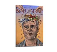 Beau Is Afraid Poster Posters Aesthetic Wall Art Decorative Painting Poster Decor Vintage Canvas for Living Room Bed Room 16x24inch(40x60cm) Frame-style