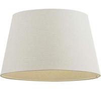 Beau Modern Ivory Linen Effect Fabric E27/B22 Table Lampshade Tapered Light Shade 16 Inch, Cream