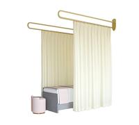 Beau Salon Room Partit ain, U-sd Support Rod Track System With Light-transmitting Privacy Partit ain, Beau Salon, Clinic Partit(Bei,230cm/1PCS)