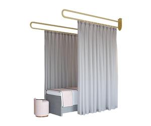 Beau Salon Room Partit ain, U-sd Support Rod Track System With Light-transmitting Privacy Partit ain, Beau Salon, Clinic Partit(Grey,200cm/1PCS)