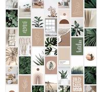 Beau Willows 50PCS Boho Collage Kit - Preppy Aesthetic Room Decor Gift for Teen Girls and Women Nature Wall Posters for Bedroom, Wall Collage Kit Aesthetic Pictures, Photo Display Dorm Wall Decor