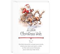 Beau Willows A Little Christmas Wish Bracelet - Stocking Filler, Secret Santa or Christmas Eve Gift (Santa Reindeer Sleigh)