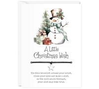Beau Willows A Little Christmas Wish Bracelet - Stocking Filler, Secret Santa or Christmas Eve Gift (Snowman)