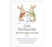 Beau Willows A Little Christmas Wish Bracelet - Stocking Filler, Secret Santa or Christmas Eve Gift (Woodland Rabbits)