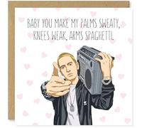 Beau Willows Baby You Make My Palms Sweaty! - Funny Valentine's Day Card Or Anniversary Card for Her Him Girlfriend Wife Husband Boyfriend