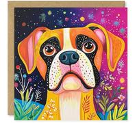 Beau Willows Boxer Birthday Card - Girls Birthday Card For Kids Daughter Granddaughter - Card For Dog Lovers