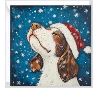 Beau Willows English Springer Spaniel Christmas Card - Merry Christmas to Dog Mum and Dog Dad - Christmas Card from the Dog to Family Friends First Christmas