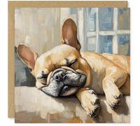 Beau Willows French Bulldog Birthday Card from the Dog - Adorable Sleeping Dog Card for Dog Mum, Dad, Wife, Husband, Girlfriend, Boyfriend