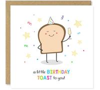 Beau Willows Funny Birthday Cards for Men Women - A Little Birthday Toast To You - Happy Birthday Cards for Friend Sister Son Daughter Mum Dad Nan Grandad